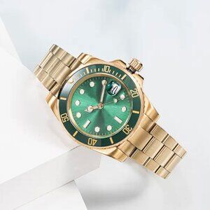 Stainless Steel Green Dial Men's Watch